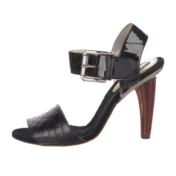 D&G Elegant Black Heeled Sandals